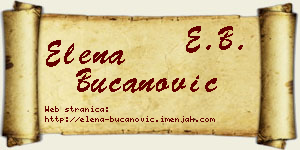 Elena Bučanović vizit kartica